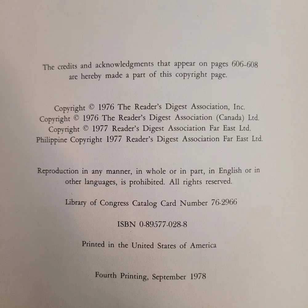 Reader's Digest Strange Stories Amazing Facts Book 1978 Vintage Hardcover Red